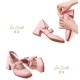 Iris Corolla Tulips Chunky Heel Shoes(Reservation/5 Colours/Full Payment Without Shipping)